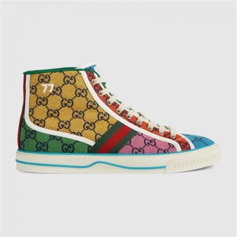 gucci multicolor high top sneakers|luxury high top sneakers men.